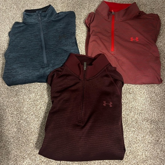 Under Armour Lot of 3 Men’s 1/2 Zip Pullovers Sz M EUC - Picture 1 of 4